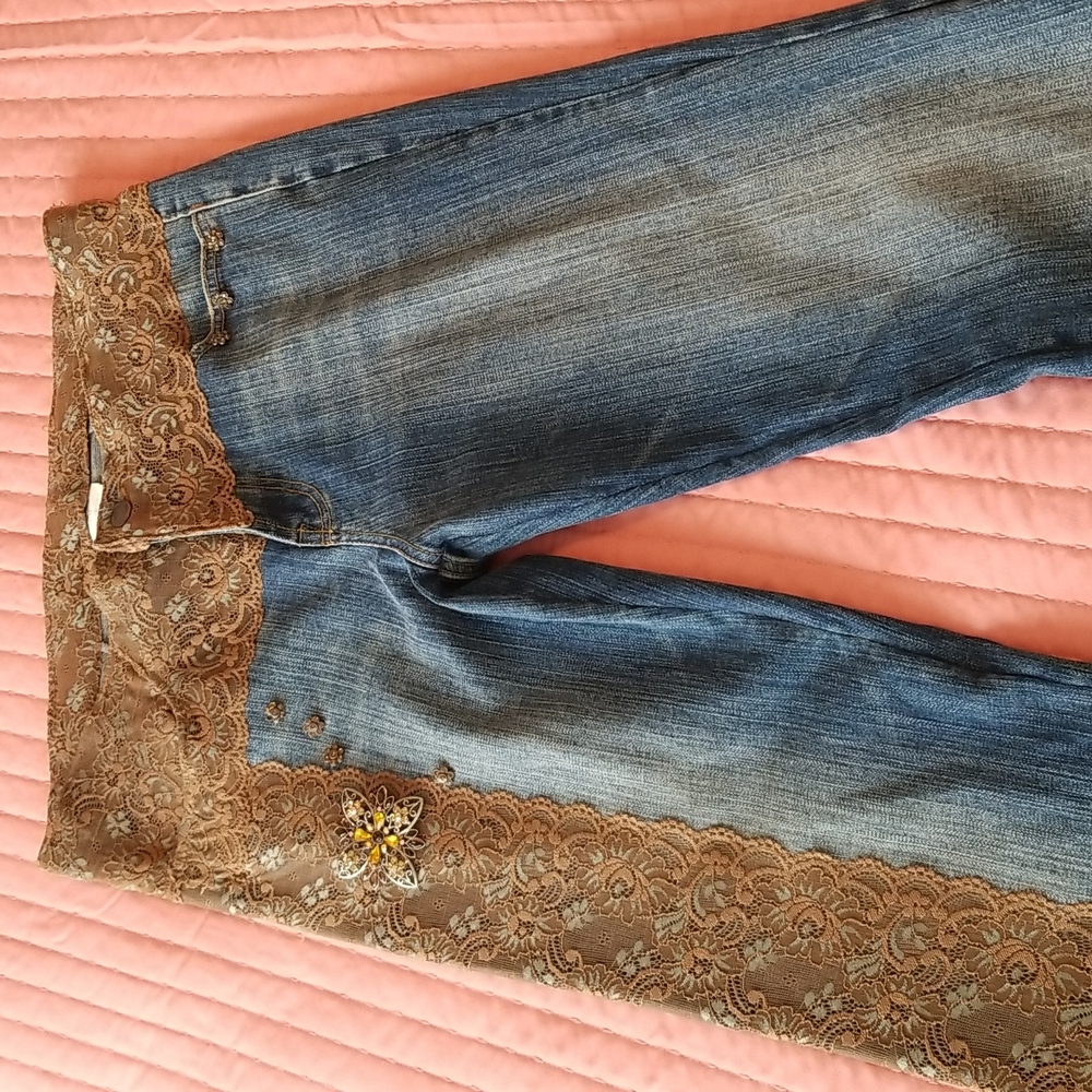 Alberto Makali Embellished Vintage Jeans Size 10